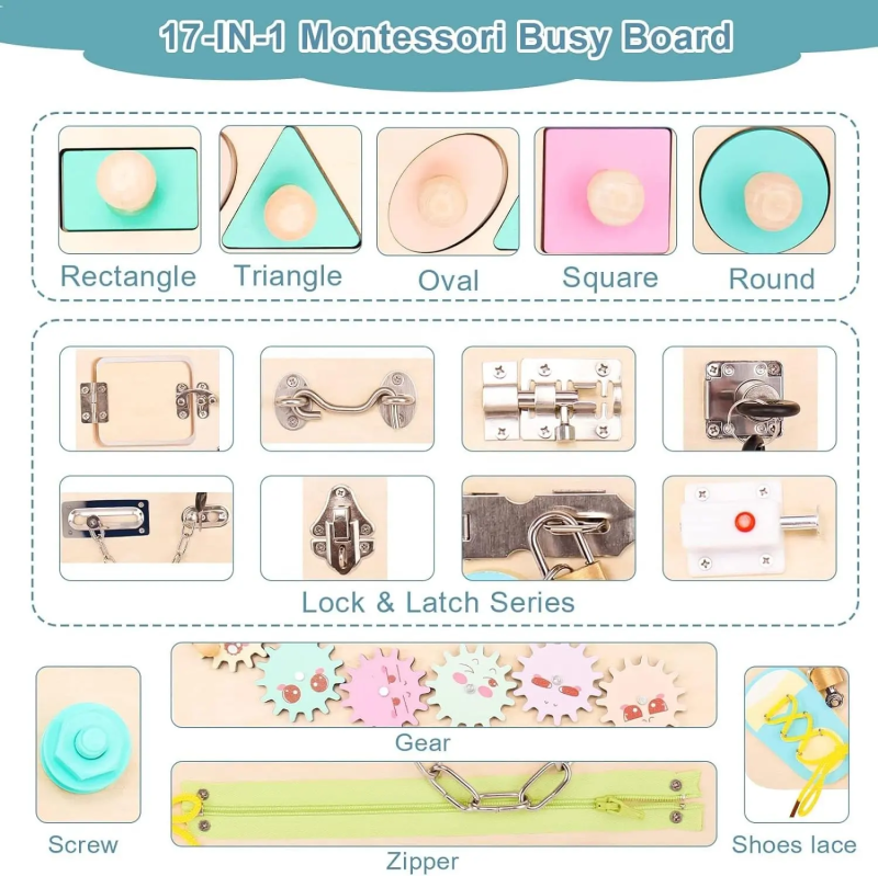 Montessori busy board Lama