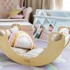 blanket for wooden rockerboard Moon, Smile, Sunny minki3
