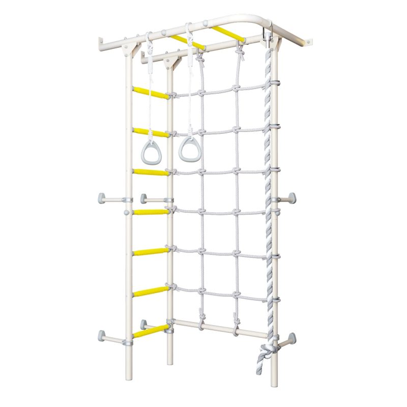 Klimrek met Monkey Bars Komeet Next 4 - geel - lichtgrijs