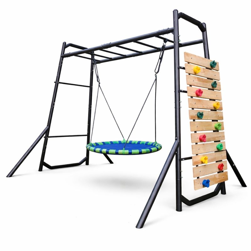 Tuin speeltoestel Monkey Bars met nestschommel