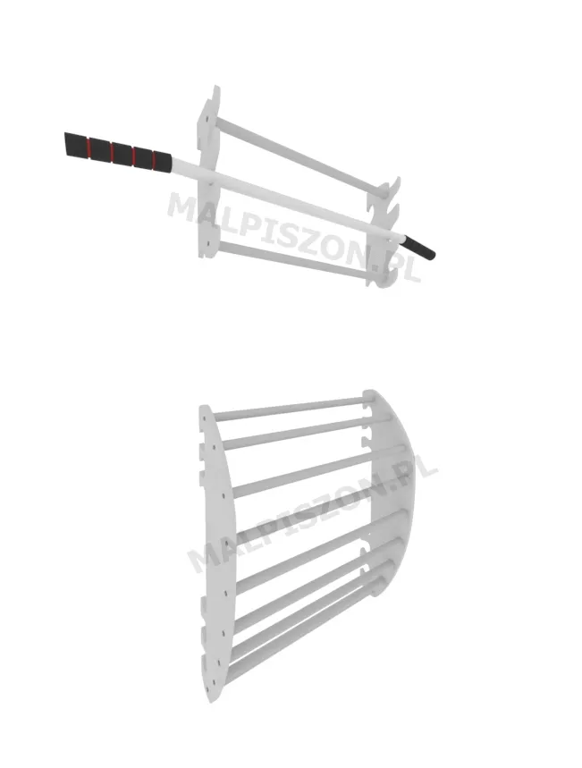 Optrekstang voor klimrek + houdingstherapie bord